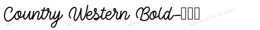 Country Western Bold字体转换